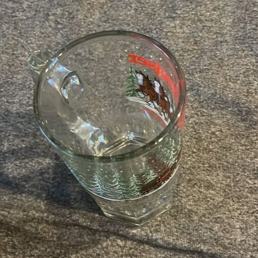Extra large vintage Budweiser Clydesdales beer stein